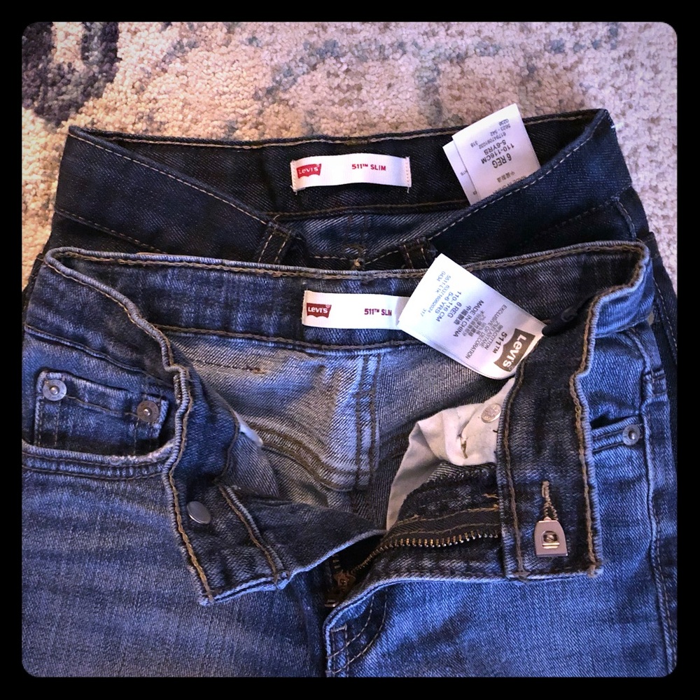 Levi’s 511 Slim, Boys Size 6 Regular, TWO PAIRS